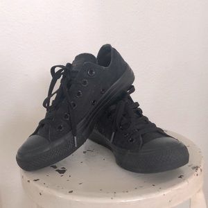 Converse: black sole and canvas